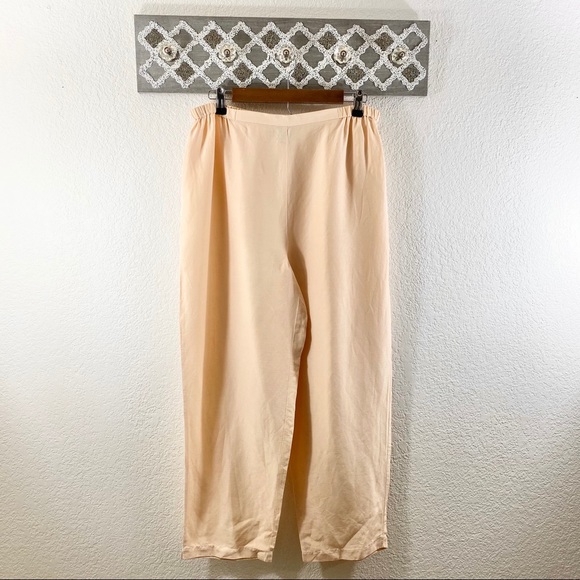 Eileen Fisher Pants - Eileen Fisher Silk Linen Pants Coral Peach, Size L